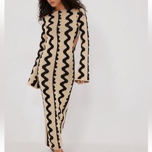 NA-KD Kimono Midi Knit Dress